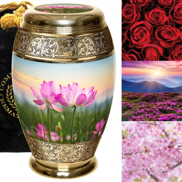 Flower Urns for Human Ashes Large and Cremation Urn Cremation Urns Adult