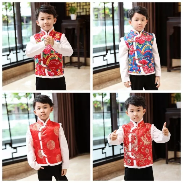 Warm Winter Vest Coat Floral Tang Tank Tops Traditional Tang Suit Tops  Toddler