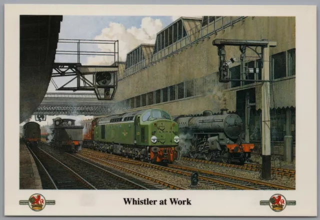 Whistler at Work Steam Railway Locomotive Postcard Unposted