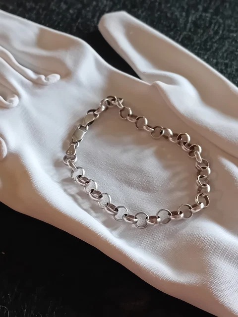 Bracelet fait main Disque de Phaistos fait main en argent sterling 925