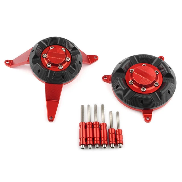 Copertura Statore Anteriore Motore CNC Protezione Alluminio Adatta Kawasaki Z900 2017-2019 Rosso