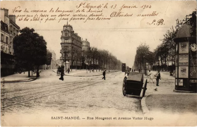 CPA St Mande Rue Mougenot et Avenue Victor Hugo (1363568)