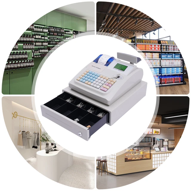 Electronic Cash Register 48 Keys Cash Management System with Thermal Printer