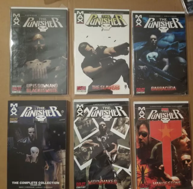 The Punisher Max TPB Ennis #4,5,6,7,8 & The Complete Collection #1 NM/VF