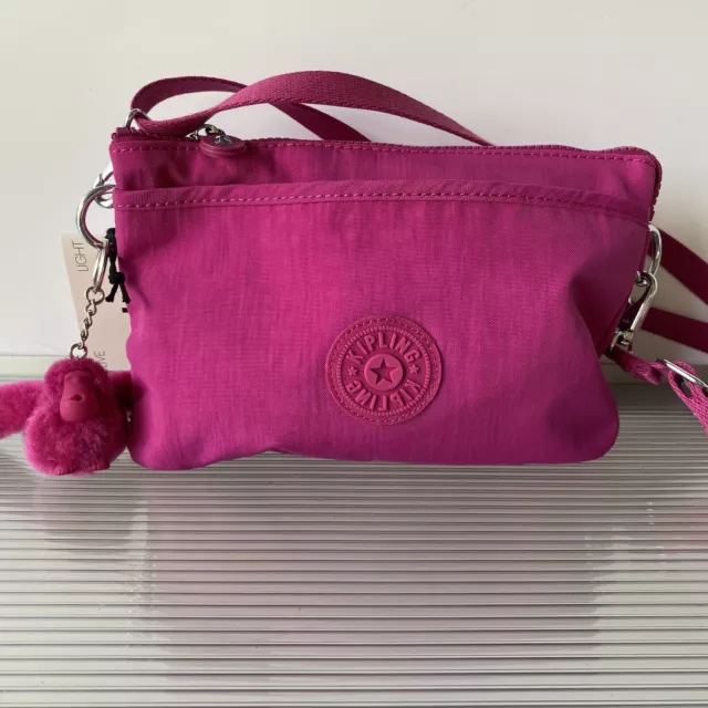 Borsa a tracolla Pochette Kipling Riri Nuova Collezione  Fucsia  Scontata