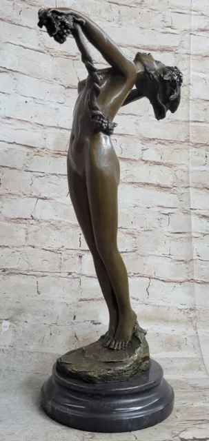The Vine Beautiful Nude Art Deco Nouveau Bronze Statue Sculpture Nouveau Figure 3