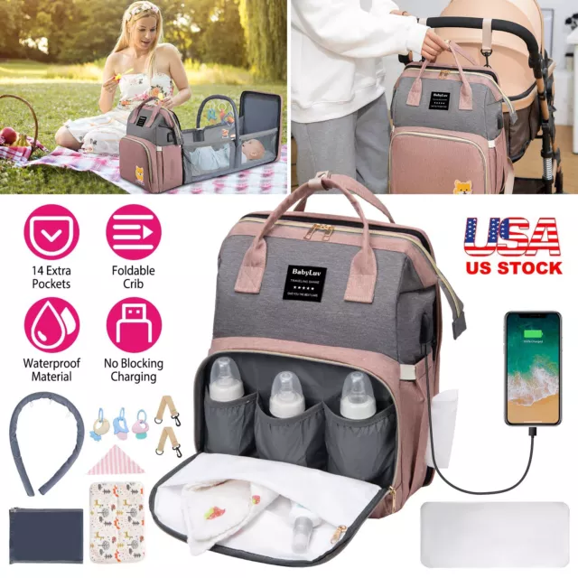 3 in 1 Baby Diaper Bag with Changing Station is a Travel backpack 30L Capacity