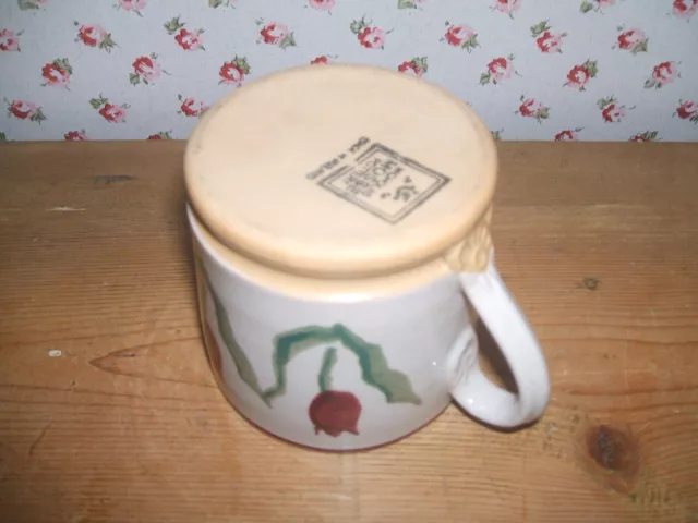 Nicholas Mosse Spongeware Red Tulip Mug C 2 ¾" Tall  Free Post 2