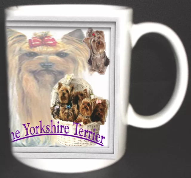 Yorkshire Terrier Dog Design Coffee Mug. Limited Edition Shows Puppies,Breed*