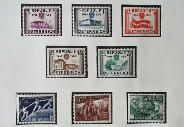 Österreich Jahrgang 1955 postfrisch komplett 12 Werte Mi 1012-1023