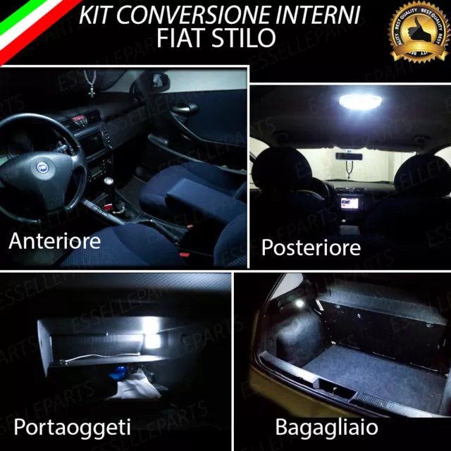 Kit Led Interni Fiat Stilo Anteriore, Post, Bagagliagio, Portaoggetti Canbus