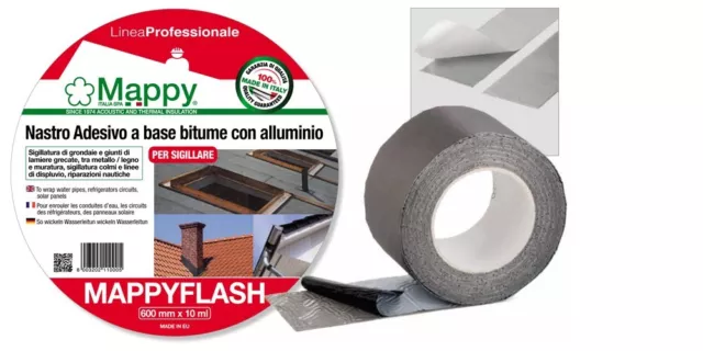 Nastro Adesivo A Base Bitume Con Alluminio Sigillante Impermeabilizzante