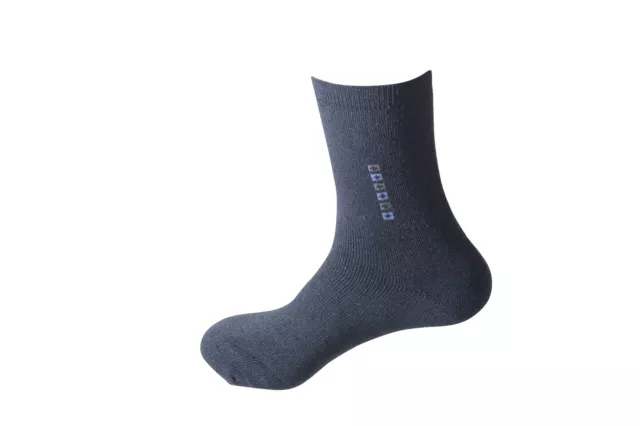 3 paires de chaussettes chaudes hommes/femmes 85 % bambou, 15 % coton noir gris bleu, taille 9-13