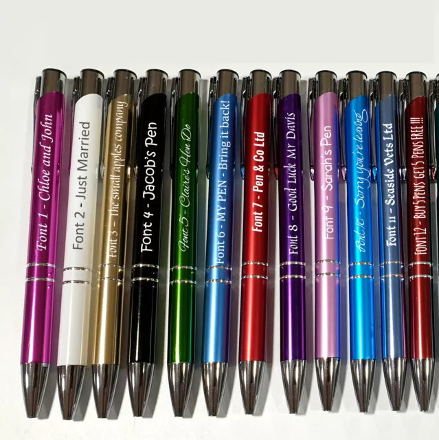 Personalised Pen with your message Laser Engraved Promotional Gift Christmas