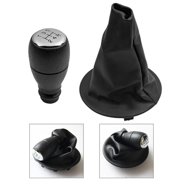 Housse de Levier de Vitesse En Cuir PU Noir pour Voiture, Housse Anti-Poussière pour Pommeau de Levier de Vitesse, Housse de Frein à Main Antistatique et Antidérapante pour Voiture pommeau de vitesse