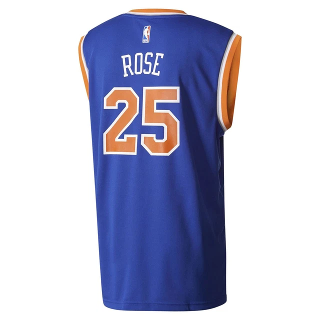ADIDAS MEN S NEW YORK KNICKS REPLICA JERSEY 25 DERRICK ROSE BLUE RETRO NBA NEW 24.99 PicClick UK