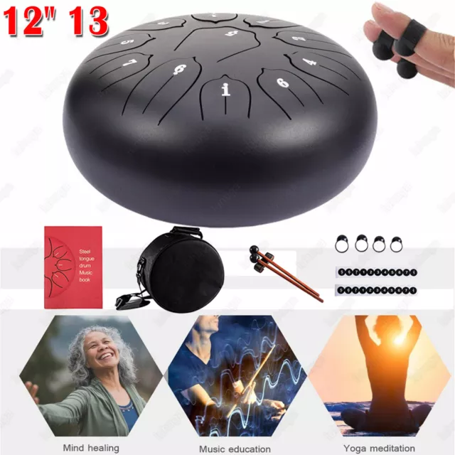 12 Zoll 13 Töne Drum Handpan Hand Pan tankdrum Zungen Trommel mit Tasche DE