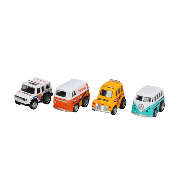 Mini Cartoon Car Kit Pull Back Car Model Real Function Real Decoration