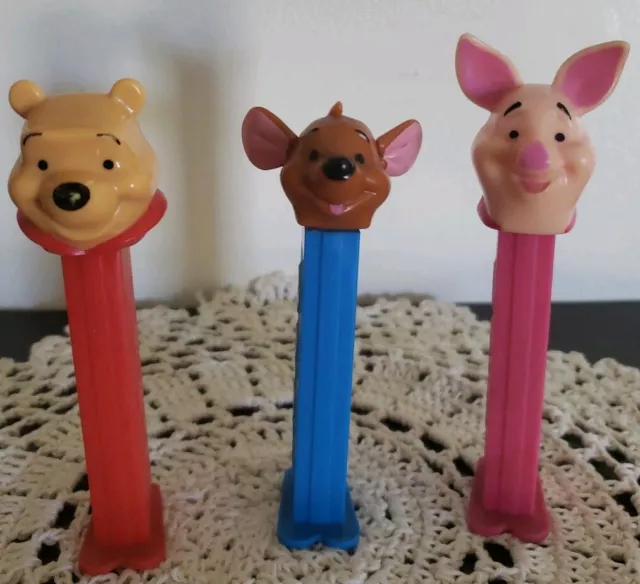 Three (3) Disney ~ Pooh ~ Roo ~ Piglet ~ Collectible Pez Dispensers ~ 22