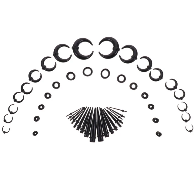 1 eingestellte Ohrmessstecker Ohrstörer Expander Silikon Septum Ring für Ohren
