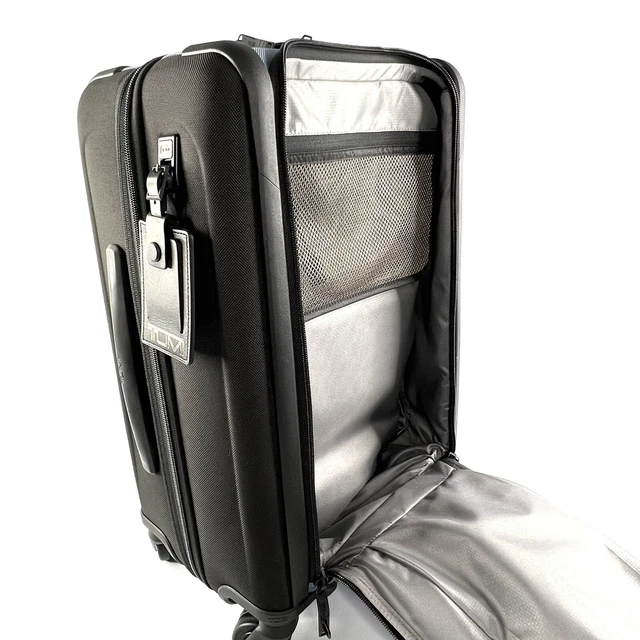 TUMI Alpha 3 International Dual Access Carry On 4 Wheel Expandable Storm Blue 13