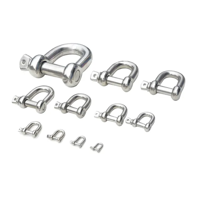 4-38mm Dee Shackles Stainless Steel 304 Heavy Duty Straight D Shackle Chain Link