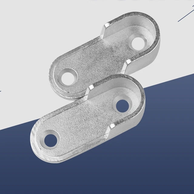 WARDROBE CLOSET ROD Brackets Fitting Furniture Rail Round Stainless ...