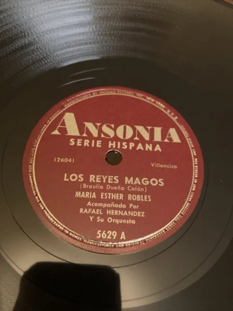 LATIN Ansonia 78 RPM Maria Esther Robles - Los Reyes Magos 5629 E+ w/orig sleeve