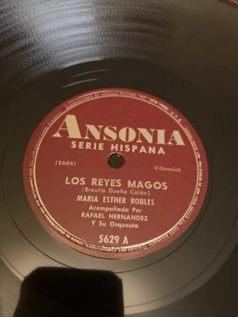 LATIN Ansonia 78 RPM Maria Esther Robles - Los Reyes Magos 5629 E+ w/orig sleeve