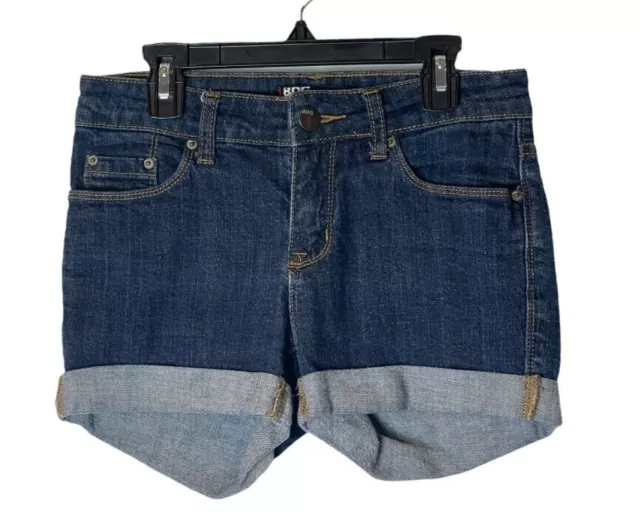 BDG Blue Denim Shortie Medium Wash Cut Off Low Rise Denim Shorts Size 26