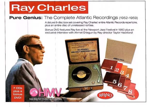 (Moj10) Advert 5X8" Ray Charles, The Complete Atlantic Recordings