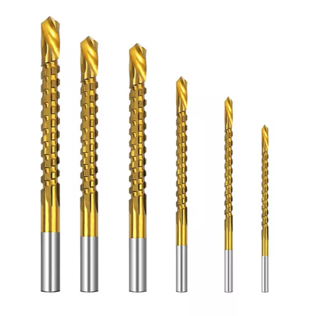 6 Pcs Multifunctional Drill Metal Twists Bit Jagged