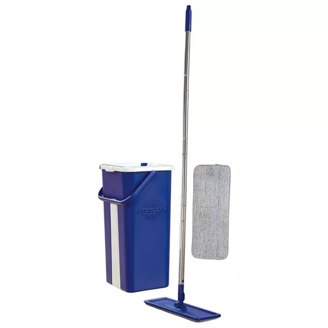 Bodenwischer Set, Wischsystem selbstreinigend, Doppelkammereimer Autoclean Mop 2