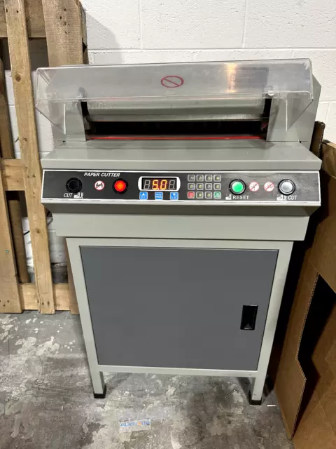 110V 460mm Electric Heavy Guillotine Paper Cutter Machine,18 Stack Paper  Cutter