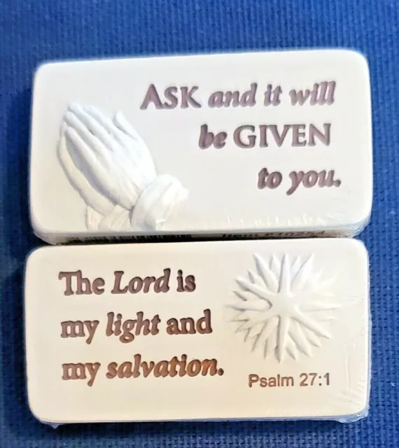 New Pair of 1" AngelStar Inspirational Scripture Tiles