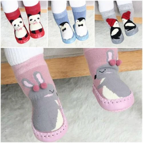 Pantofole calde antiscivolo neonata bambina bambino bambino bambino calze culla cotone