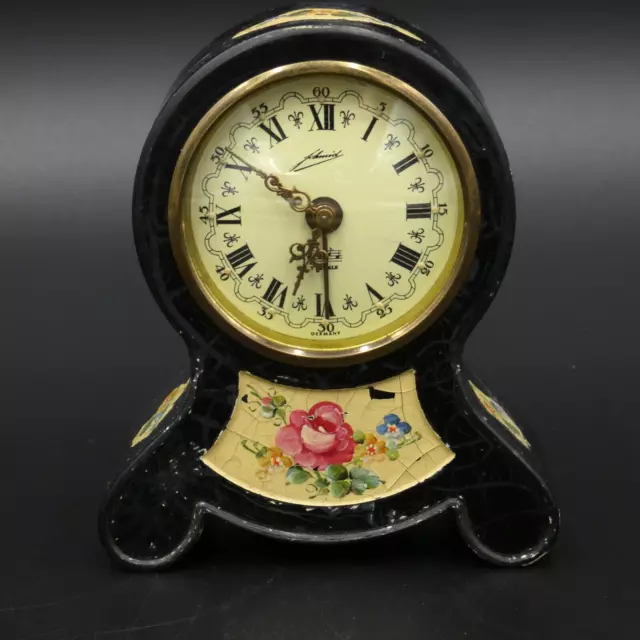 Vintage Schmid German Fabrik SSS Desk Wind Up Clock Music Alarm D.B. Rangem Vintage Schmid German Fabrik SSS Desk Wind Up Clock Music Alarm D.B. Rangem