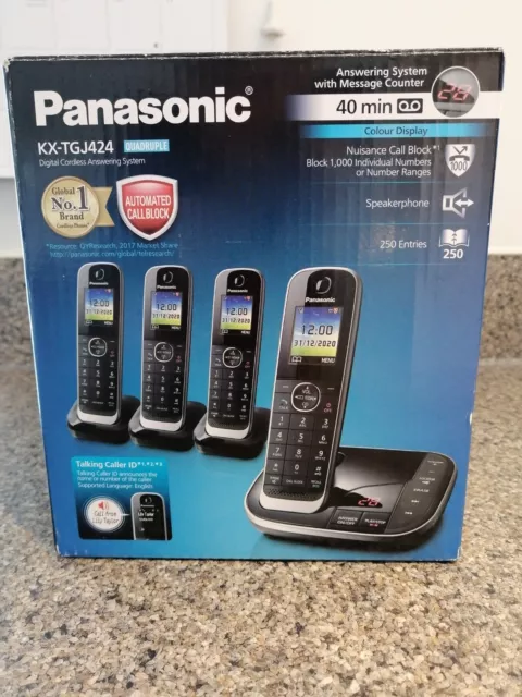 Panasonic KXTGJ424 Quad Handset Cordless Phone