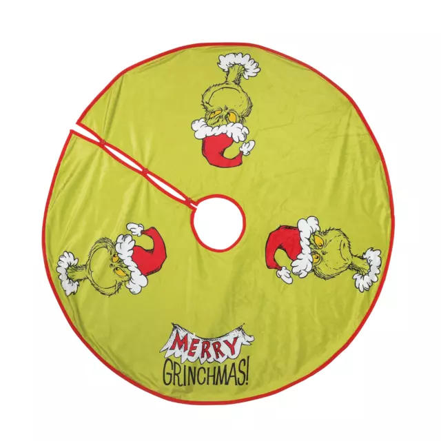 Grinch Merry Grinchmas 48" round Treeskirt Christmas Dr Seuss Festive  Dept 56