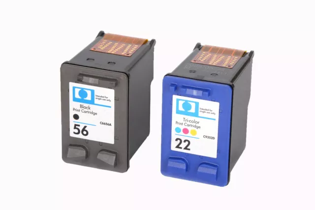 2x HP 56 & 22 XL Druckerpatrone für Officejet 5610 HP22