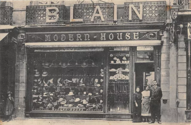 Cpa 11 Carcasonne / Magasin Blain / Modern-House / Marchand De Chapeaux / 37 Rue