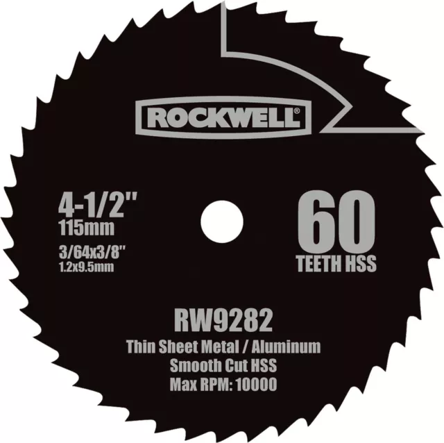 RW9282 Rockwell 4-1/2 inch Compact Circular Saw 60T HSS Blade for RK3441K