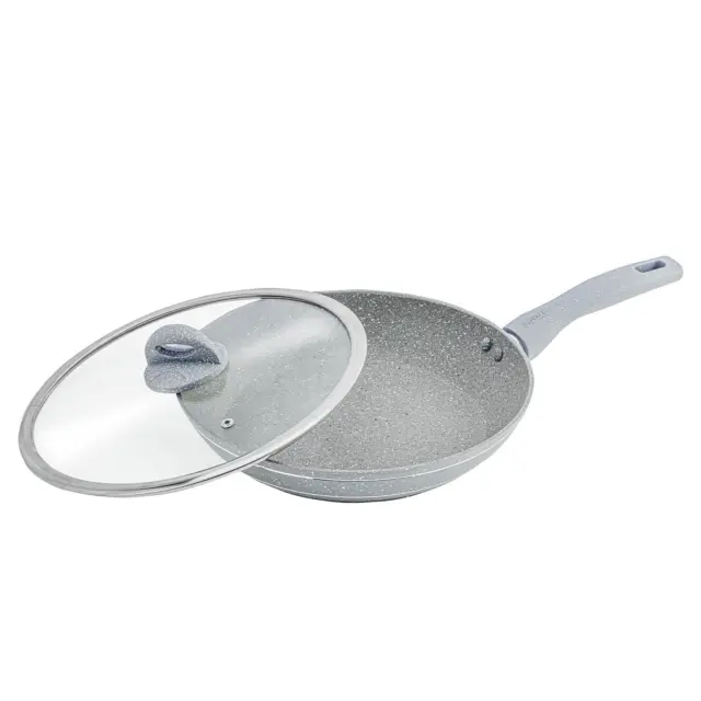 Royalford Non Stick Induction Frying Pan With Lid, Heat Resistant Handle, 28cm