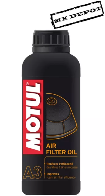 MOTUL A3 AIR FILTER OIL 1 Litre for MOTOCROSS MX ENDURO TRIALS FOAM AIR FILTERS