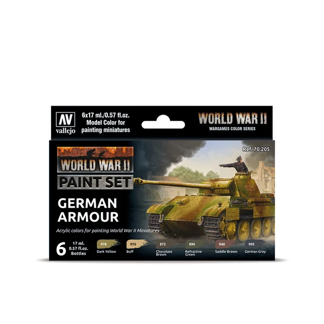 Alemán Armour Ww II Modelo Color Vallejo Modellbau-Farbenset
