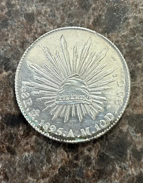 CSW 1895 Mo AM Mexico 8 Reales Silver