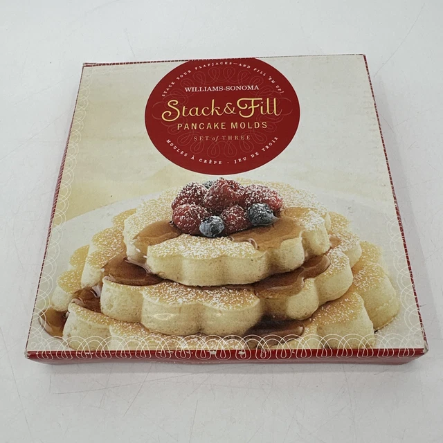 Juego de 3 moldes festoneados Williams-Sonoma Stack & Fill NUEVOS en caja