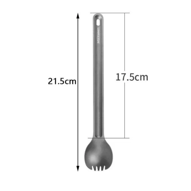 Titanium Spork Long Handle Camping Outdoor Lightweight Cutlery Spoon 2