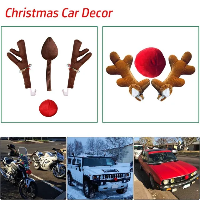 Rudolf Reindeer Christmas Car Decor Vehicle Ornament  Christmas Supplies