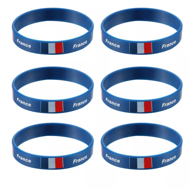 12 Pcs France Wrist Bands Country Wristband Bangle Bracelets